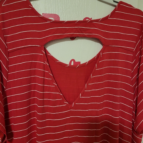 (4X)  Dress with Short Sleeves - Picture 5 of 6